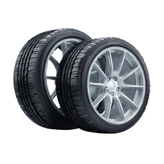 Premium radial tires with modern rims for enhanced vehicle control