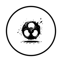 Graphic vector element with a biohazard symbol perfect for environmental awareness and promoting health and safety initiatives, creative representation