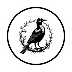 Elegant vintage bird illustration displaying nature's splendor and a timeless aesthetic enchanting viewers across diverse platforms