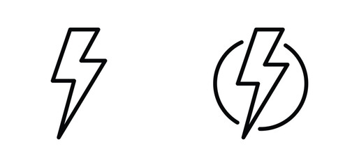 lightning icon vector. lightning bolt icon	