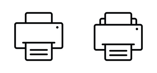 Printer line icon. Print icon symbol vector