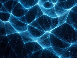 Fototapeta premium Dynamic network of glowing connections representing data, innovation, and modern technology concepts