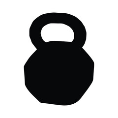 Kettlebell weight training equipment for fitness workout strength and exercise vector graphic art