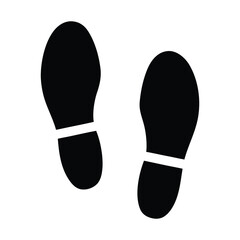 Footprint shoe print vector illustration of human footprints walking track step by step guide 