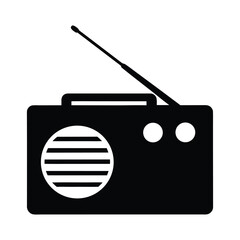 Find vintage radio vector illustration classic am fm receiver broadcast device antique design icon