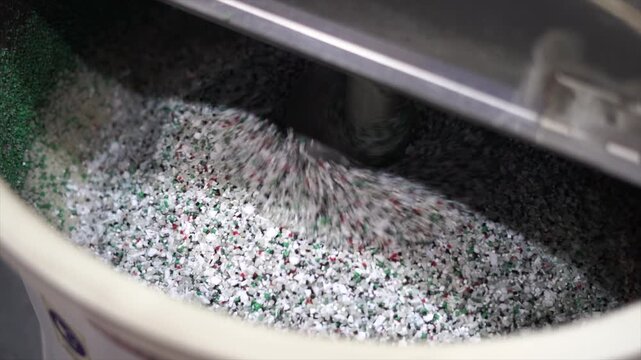 Plastic pellet production process of plastic pellet production machines in industrial plants