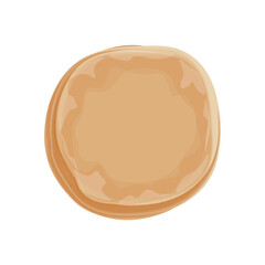Vector Illustration Logo Clipart Top View Scoby or Kombucha mushroom isolated 
