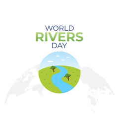 vector graphic of World Rivers Day ideal for World Rivers Day celebration