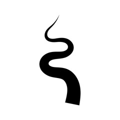 Naklejka premium Black winding road illustration vector graphic design element isolated on white background image path curve. A winding black path on a transparent background