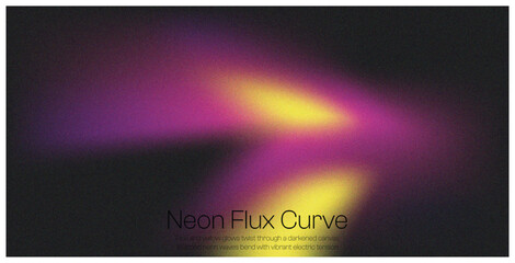 Neon light gradient, glowing fusion of purple and yellow tones on a dark abstract surface ideal for futuristic digital backgrounds and creative modern visual design compositions

