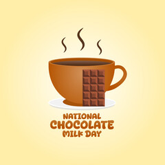 vector graphic of National Chocolate Milk Day ideal for National Chocolate Milk Day celebration