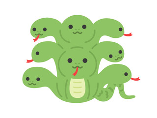 ヤマタノオロチのキャラクターのイラスト