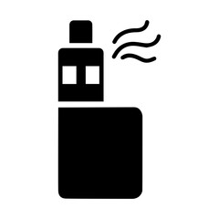Vaping icon with transparent background showing vape device for smoking alternative and e-cigarette concept
