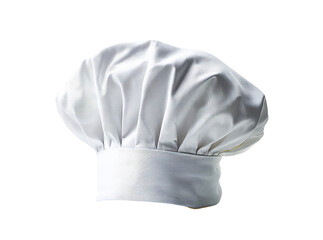 Crisp white chef hat isolated on black background culinary professional cooking, Isolated On Transparent Background, Png, Cut Out