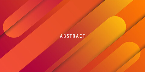 Dynamic abstract fluid geometric colorful gradient orange shape background. vector illustration