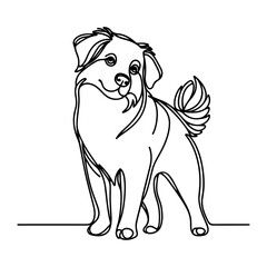 Dog Line Art Sketch