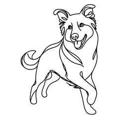 Dog Line Art Sketch