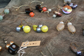 handmade earrings in market