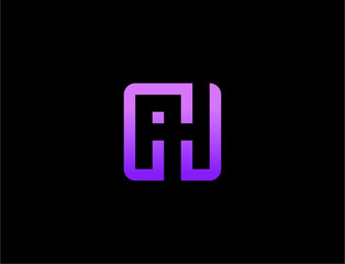 Modern gradient logo ah