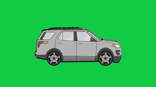 Loop animation of silver cars bouncing rhythmically. Great for fun automotive content, car-themed motion design, or playful visual assets.