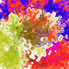 abstract colorful background with splashes