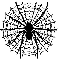 Obraz premium spider and web, spider, web, halloween, insect, vector, illustration, cobweb, net, animal, arachnid, nature, black, danger, spiderweb, horror, trap, silhouette, design, cartoon, pattern, art, symbol, 