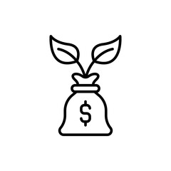 Financial freedom outline icons, minimalist vector illustration ,simple transparent graphic element .Isolated on white background