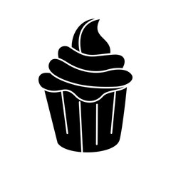Cupcake Icon Black