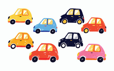 Compact Electric Cars Designed for Urban Commuting, Parked Side by Side