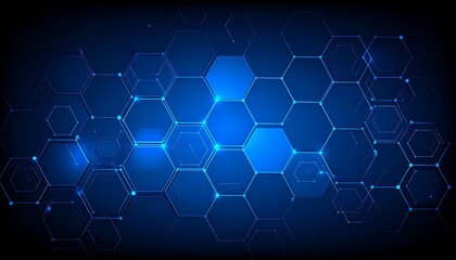 Abstract digital hex grid background