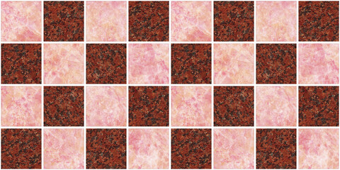 Geometric mosaic seamless marble texture long pattern colorful Design traditional background.	
	
