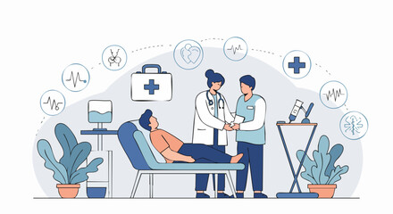 Medical team providing care to patient