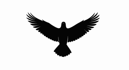 Obraz premium Black bird silhouette flying graphic design