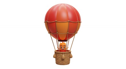 Fototapeta premium Vintage hot air balloon illustration