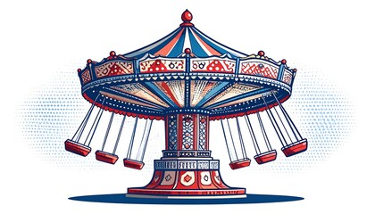 Vintage carousel swings, detailed design