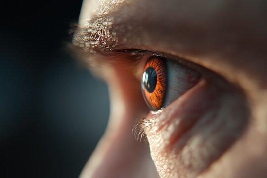 Human eye close up macro view of vision and anatomy