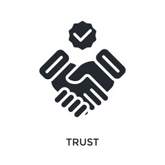 Fototapeta premium Trust Icon Glyph Style. Vector Illustration For Graphic Design