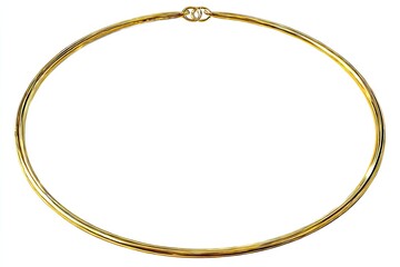 Gold choker necklace, simple and wide