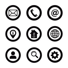 web contact icon silhouette image