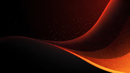 Abstract red orange black grainy background design with glowing color gradient shape on dark noise texture backdrop, banner header cover poster design, copy space Stock Illustration