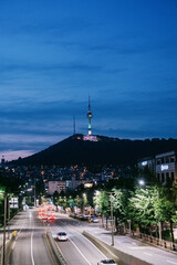 Night view of Seoul's Namsan Tower