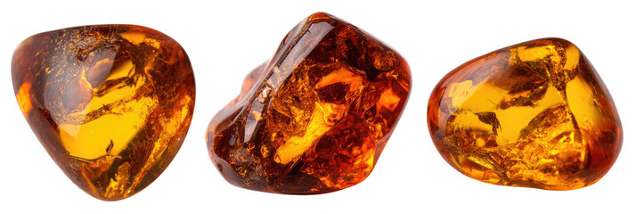 Three pieces of amber