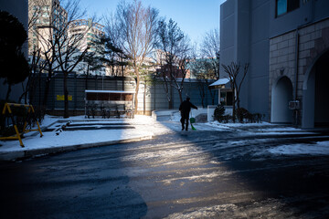 Seoul's everyday snowy scenery