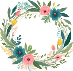 abstract floral frame