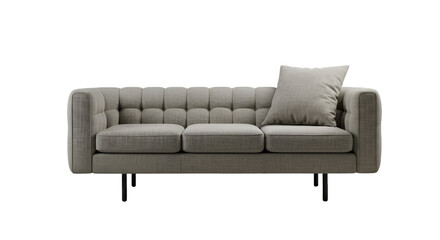 Obraz premium 3D Render of a Luxurious Sofa in Beige With a Transparent Isolated Background