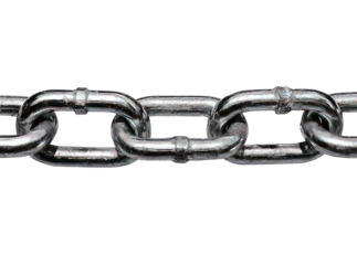Strong metal chain links close up black background, Isolated On Transparent Background, Png, Cut Out