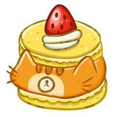 Cute Sweet Dessert Cat Macaron