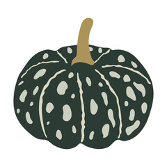 かわいい手描きのカボチャのイラスト