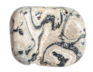 Striking natural stone with unique black and white swirling patterns, perfect for design inspiration