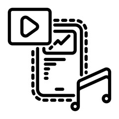 Campaign icon, line icon style